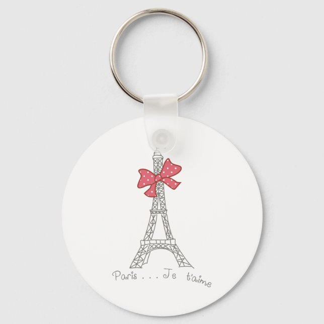 Paris...Je t'aime Key Ring (Front)