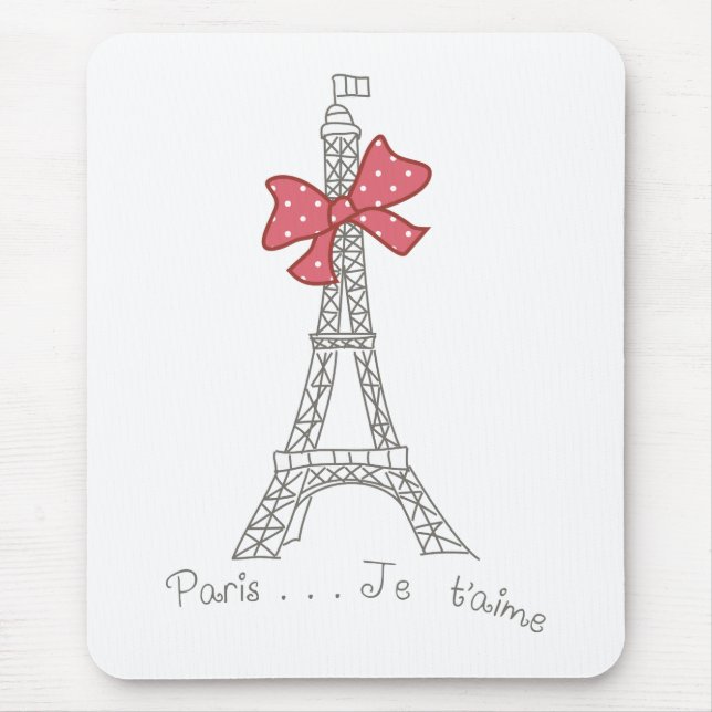 Paris...Je t'aime Mouse Mat (Front)