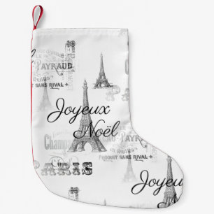 Paris Joyeux Noel Christmas Stocking