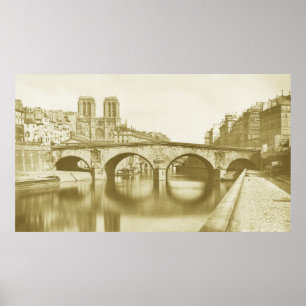 Paris La his outer Pont Notre-Dame - Bridge Poster