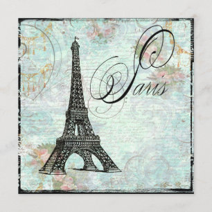 Paris La Tour Eiffel Eiffel Tower Invitation