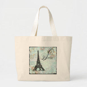 Paris La Tour Eiffel French Design Large Tote Bag