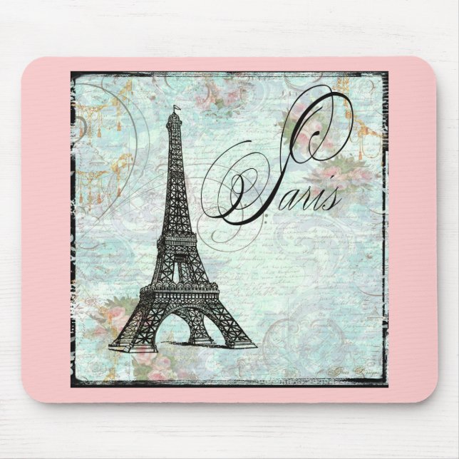 Paris La Tour Eiffel French Design Mouse Mat (Front)