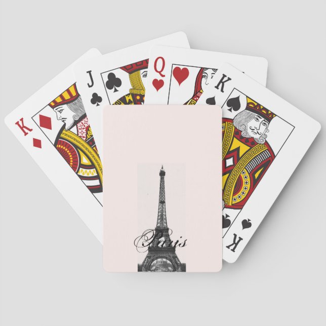 Paris - La Tour Eiffel pastel Eiffel Tower Playing Cards (Back)