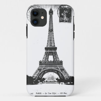 Paris La Tower Eiffel Vintage Postcard iPhone 11 Case