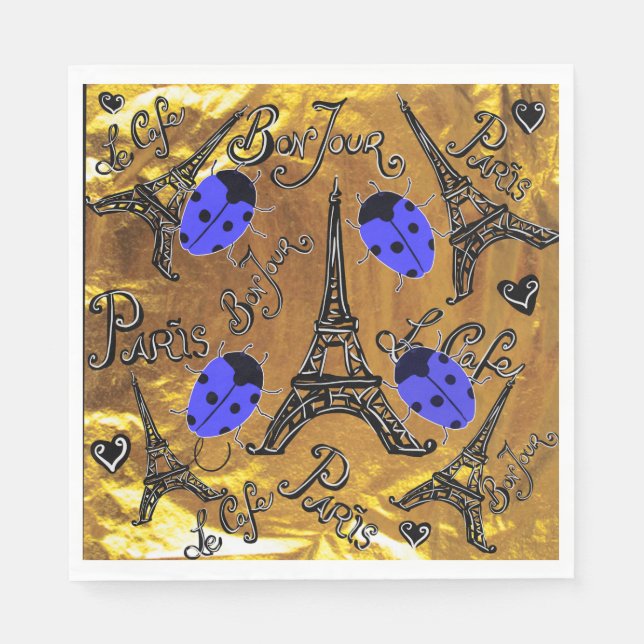 PARIS LADYBUGS NAPKIN (Front)