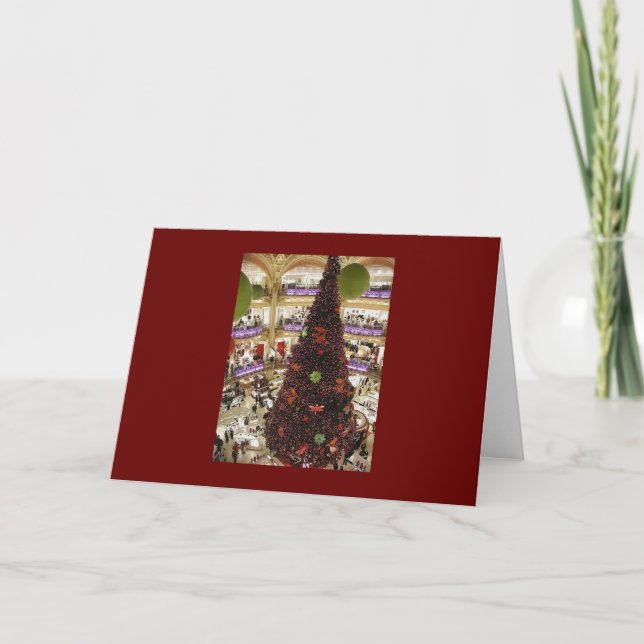 Paris Lafayette Christmas Tree Holiday Card (Front)