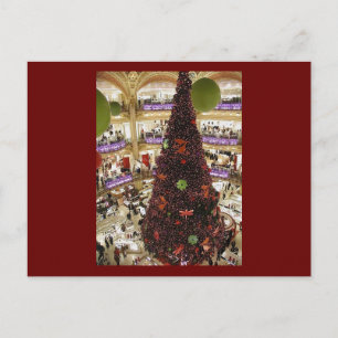Paris Lafayette Christmas Tree Holiday Postcard