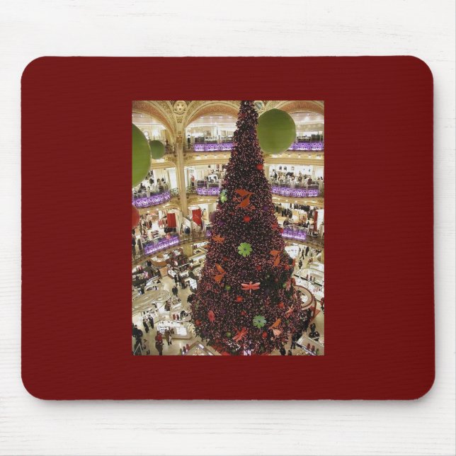 Paris Lafayette Christmas Tree Mouse Mat (Front)