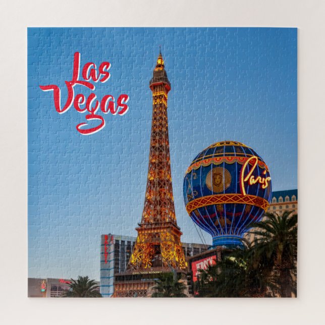 Paris Las Vegas at dusk - Puzzle (Vertical)