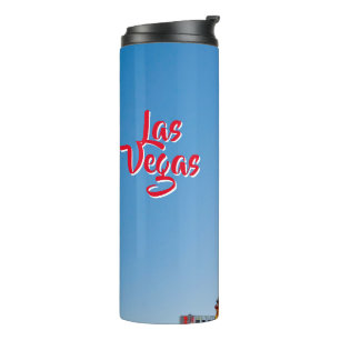 Paris Las Vegas at dusk  Stainless Steel Water Bot Thermal Tumbler