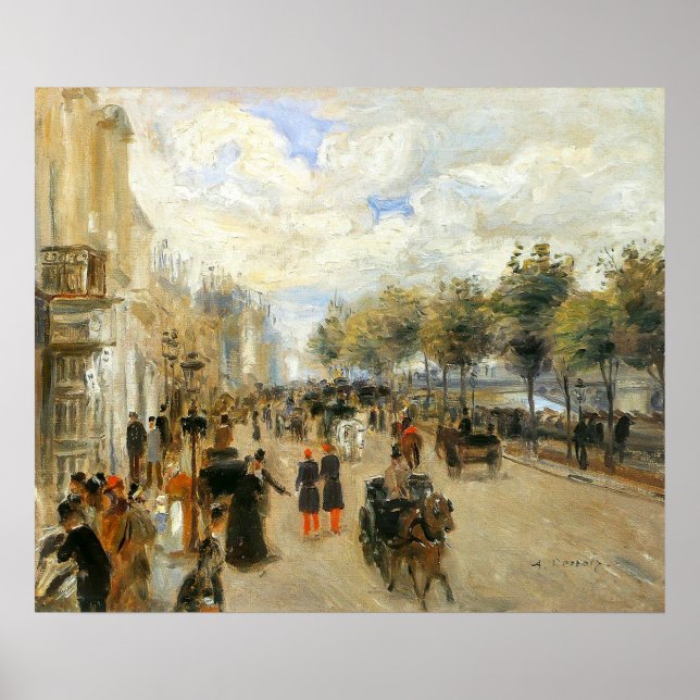 Paris, Le Quai Malaquais, by Renoir Poster (Front)