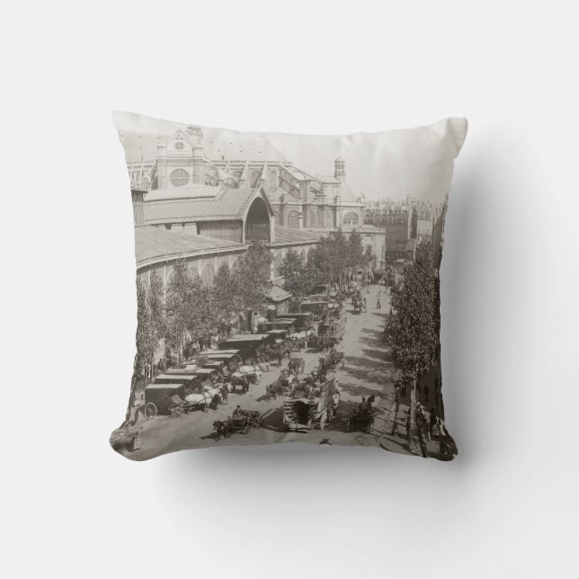 Paris: Les Halles, C1900 Cushion (Front)