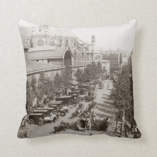 Paris: Les Halles, C1900 Cushion