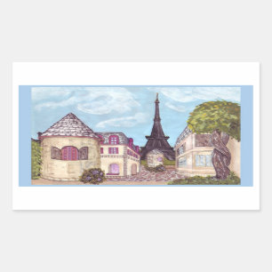Paris Like Landscape, Eiffel Tower sticker sky blu
