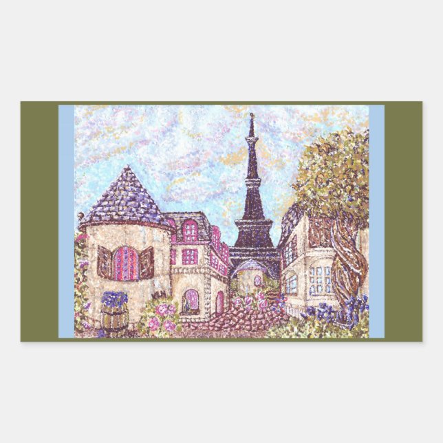 Paris Like Pointillism with Eiffel Tower sticker (Front)