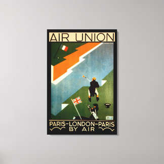 Paris - London - Paris by Air Canvas Print