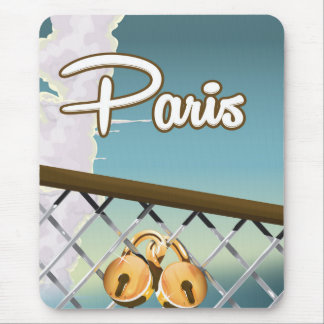 Paris love padlocks mouse mat