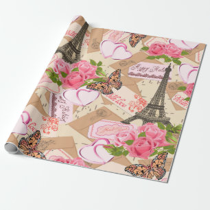 Paris Love Wrapping Paper