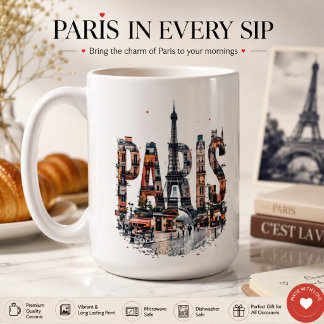 Paris lover city full colour | tshirt coffee mug