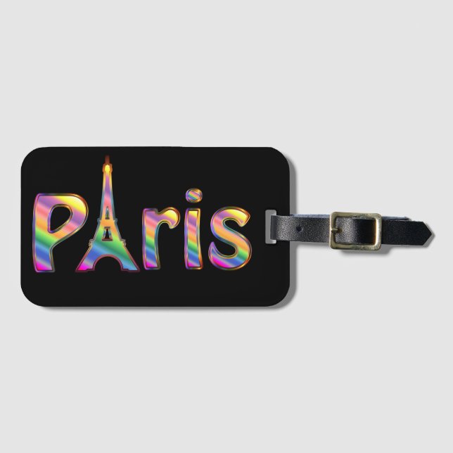 Paris Luggage Tag (Front Horizontal)
