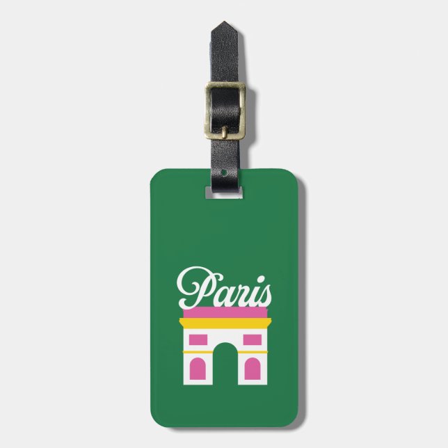 Paris Luggage Tag (Front Vertical)