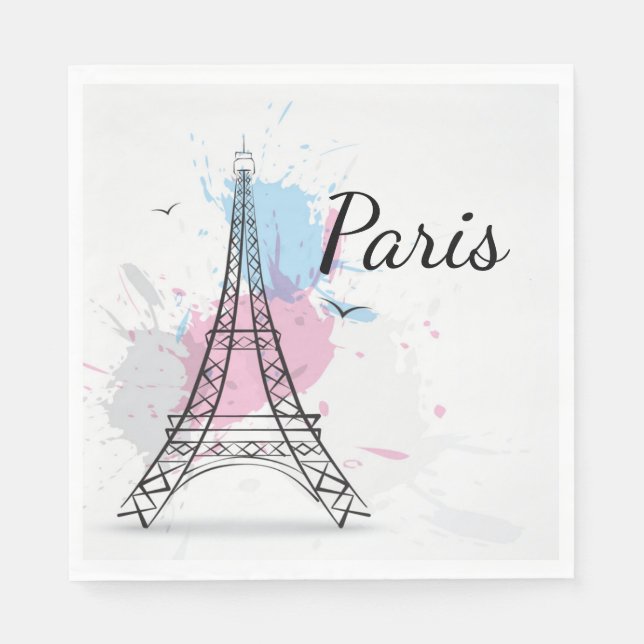 Paris Luncheon Paper Napkins (Front)