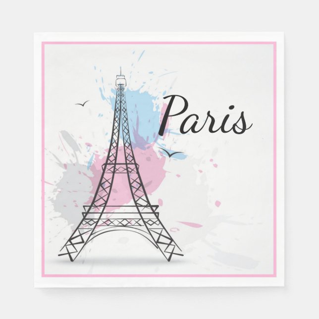 Paris Luncheon Paper Napkins (Front)