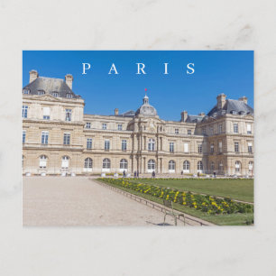 Paris Luxembourg Palace view postcard