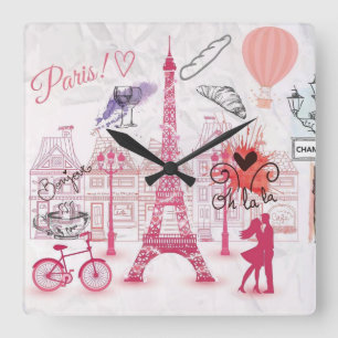 Paris magic square wall clock