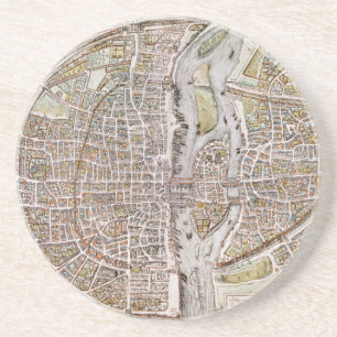 PARIS MAP, 1581 COASTER
