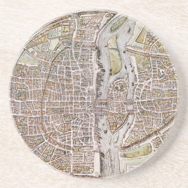 PARIS MAP, 1581 COASTER (Front)