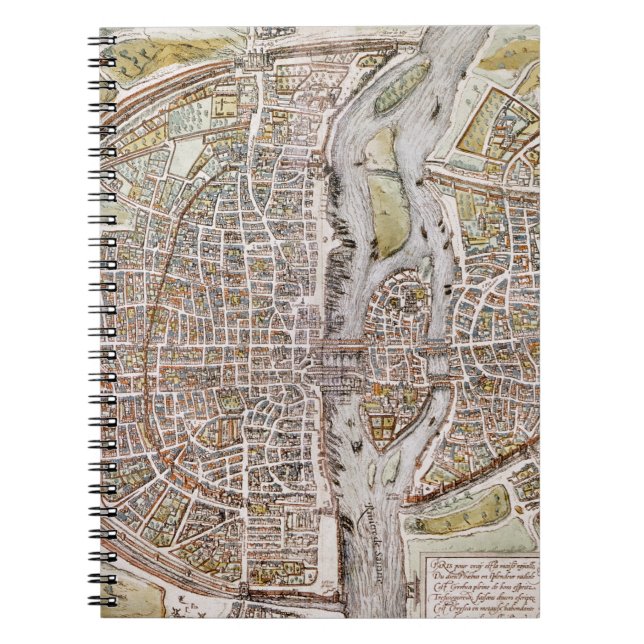 PARIS MAP, 1581 NOTEBOOK (Front)