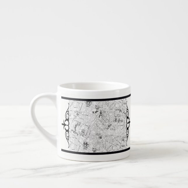 Paris Map Espresso Cup (Left)
