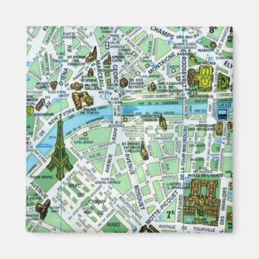 Image of Paris Map Magnet