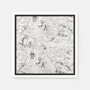 Paris Map Napkin