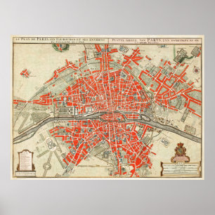 Paris Map Poster