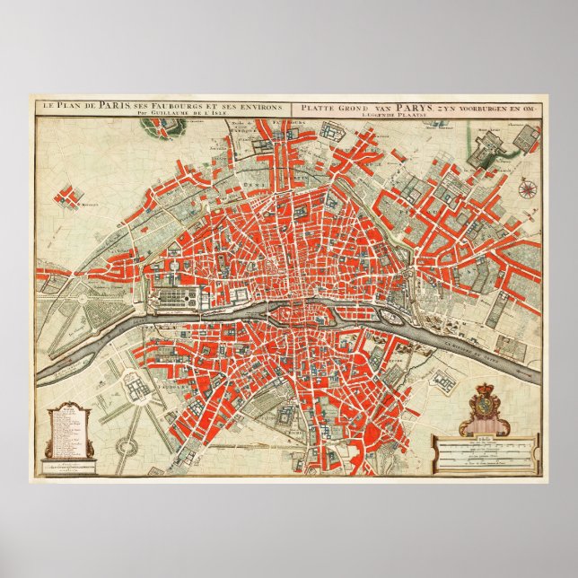 Paris Map Poster (Front)