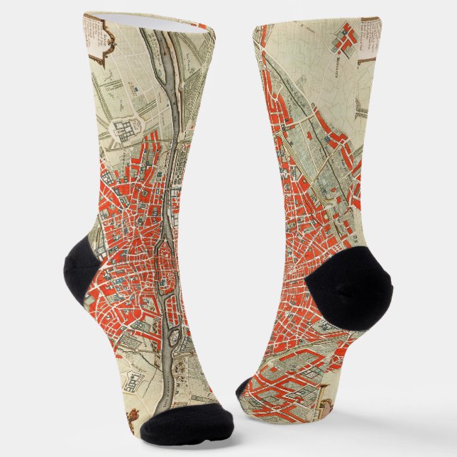 Paris Map Socks (Angled)