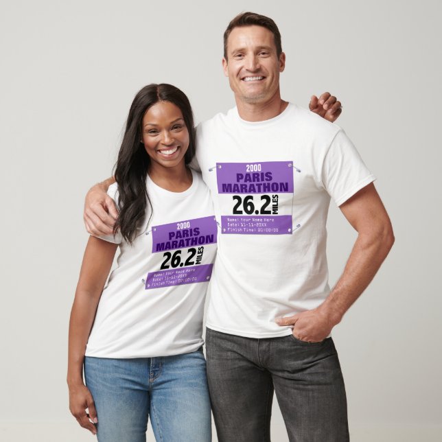 Paris Marathon Runner, 26.2 Miles Personalized T-Shirt (Unisex)