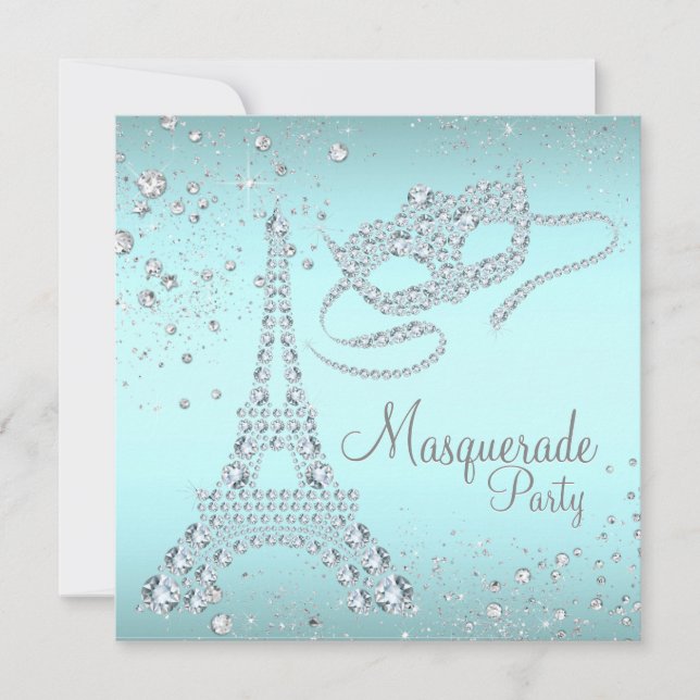 Paris Masquerade Party Invitation (Front)