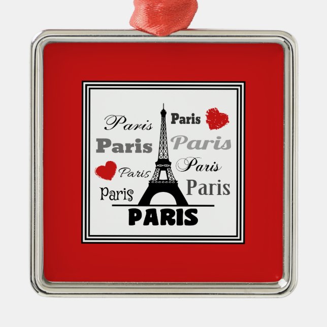 Paris Metal Tree Decoration (Front)