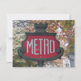 Paris Métro Sign at Franklin D. Roosevelt Postcard