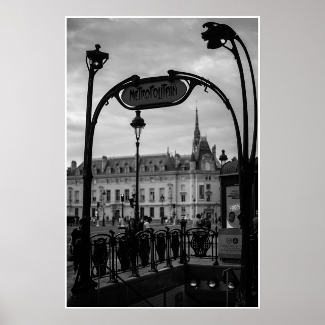 Paris Metropolitan Entrance Poster (Front)