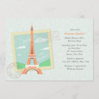 Paris Mon Amour Bridal Shower Invitation