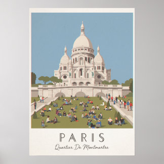 PARIS MONTMARTRE NEIGHBORHOOD POSTER