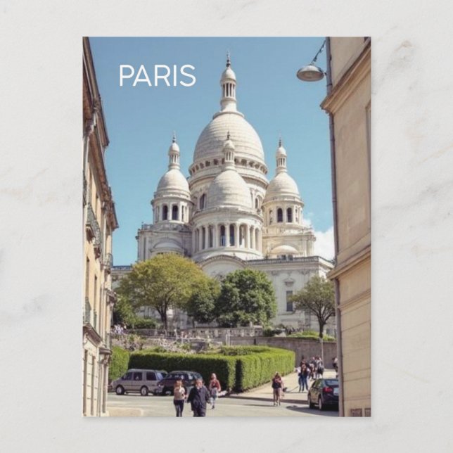Paris Montmartre Postcard (Front)