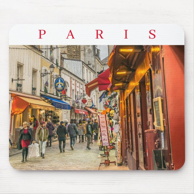Paris Montmartre street view mousepad (Front)