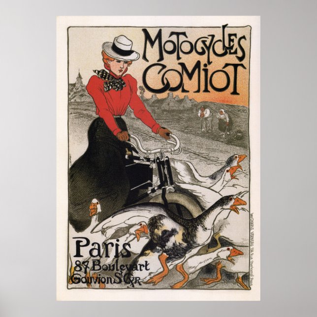 PARIS - MOTOCYCLES COMIOT 1899 POSTER (Front)