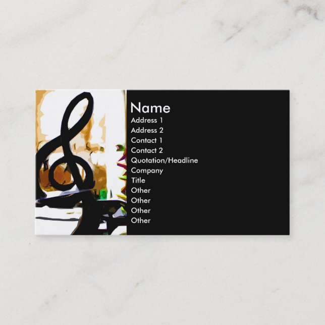 paris - music business card (Front)